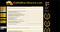 Desktop Screenshot of goldsilvershop24.com